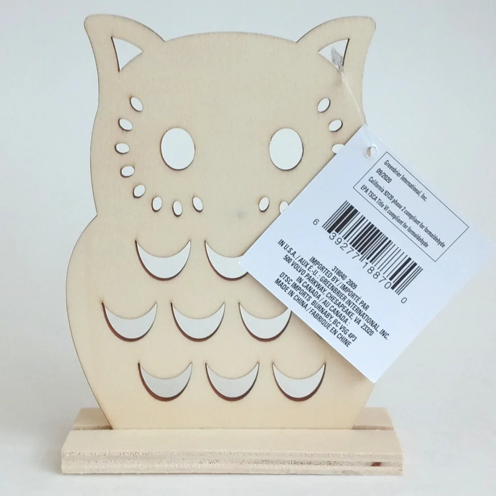 Wooden Owl Decor for Arts and Crafts and Painting!